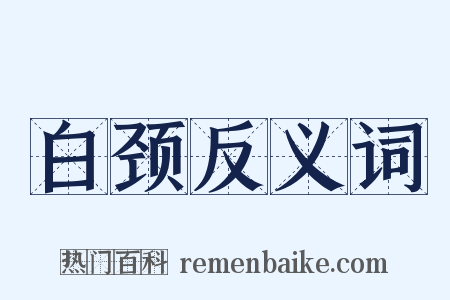 白颈反义词是什么意思的图片